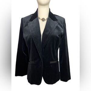 Marshall Fields Black Velvet Blazer Size 6